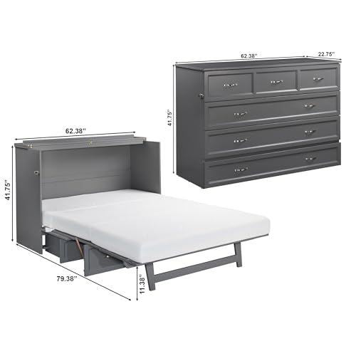 AFI Deerfield Murphy Bed Chest with Charging Station