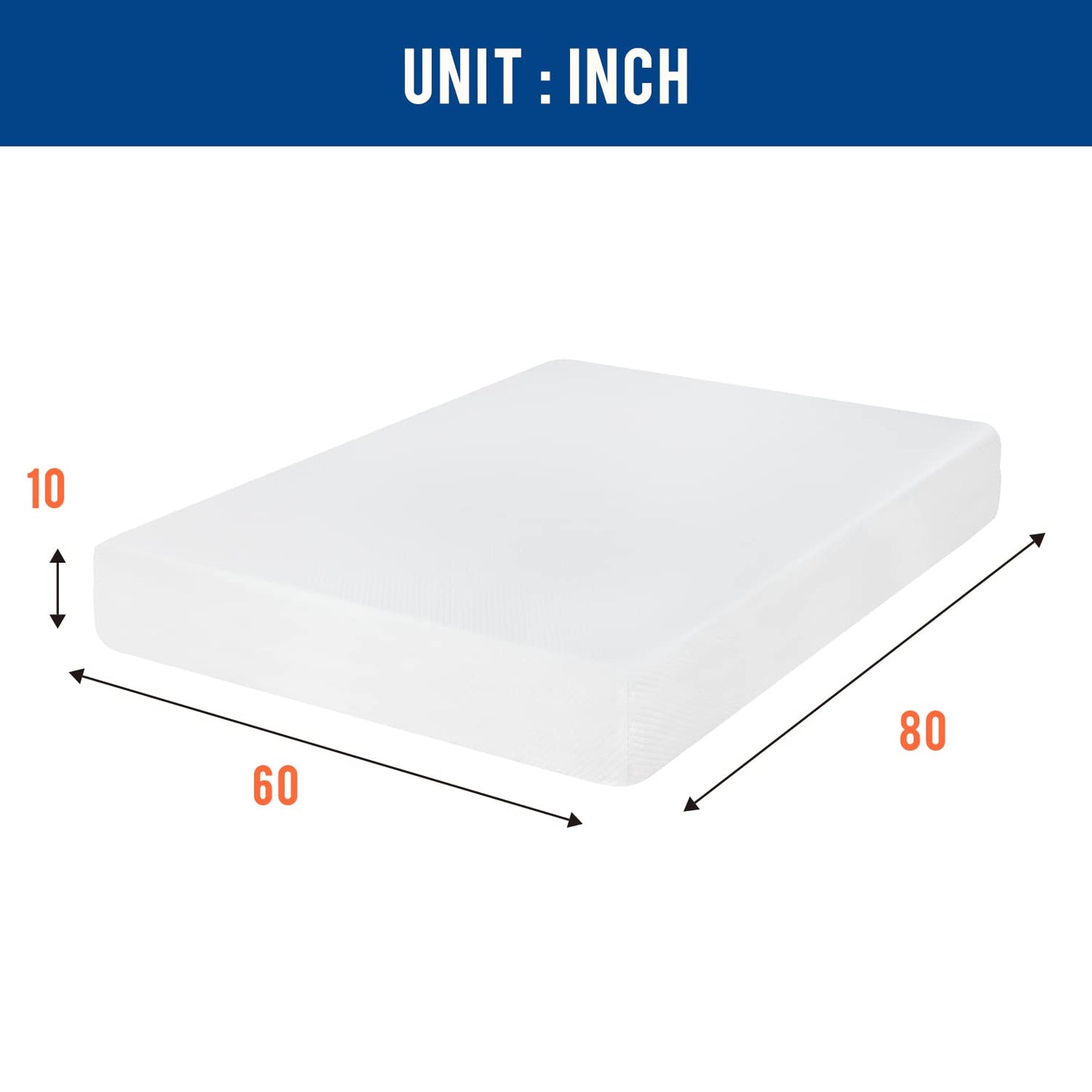 FDW 5" Twin Gel Foam Mattress