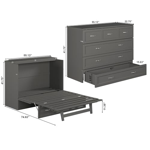 AFI Deerfield Murphy Bed Chest with Charging Station