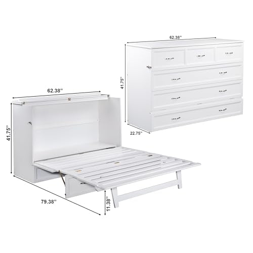 AFI Deerfield Murphy Bed Chest with Charging Station