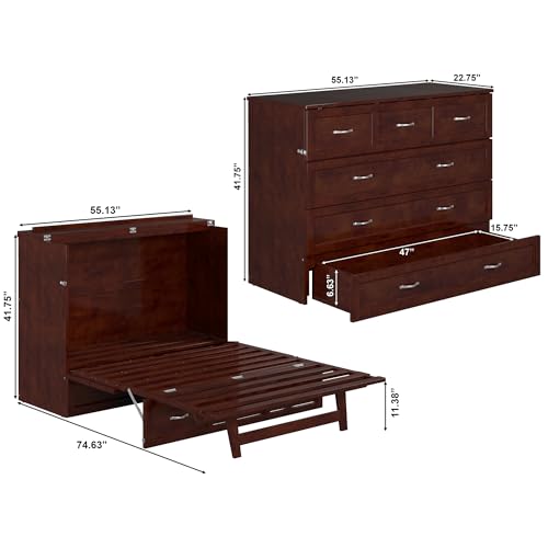 AFI Deerfield Murphy Bed Chest with Charging Station