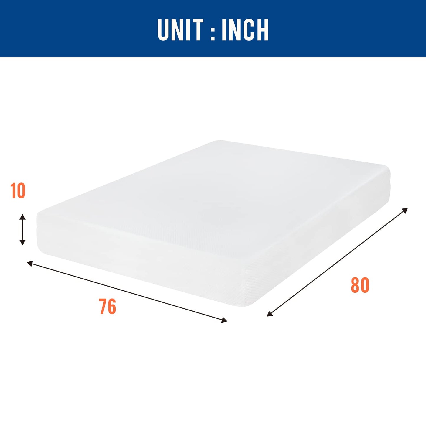 FDW 5" Twin Gel Foam Mattress