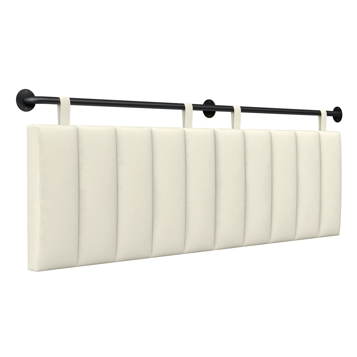 Linen Wall Mounted Queen Headboard – Beige