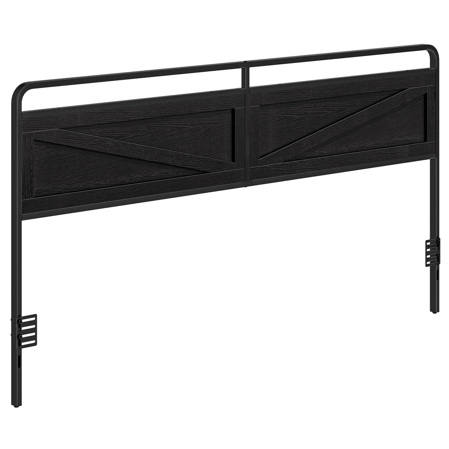 HOOBRO Wooden Queen Headboard with Metal Frame – Black