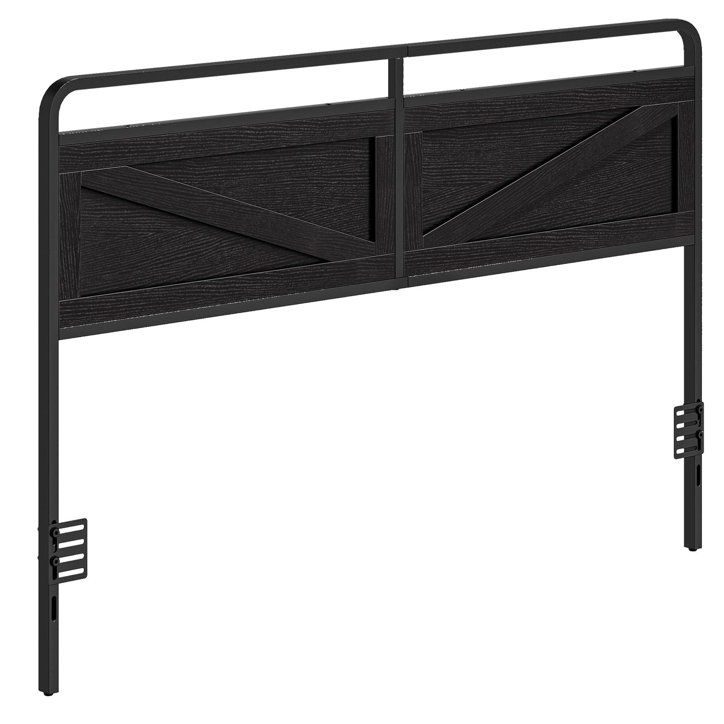 HOOBRO Wooden Queen Headboard with Metal Frame – Black