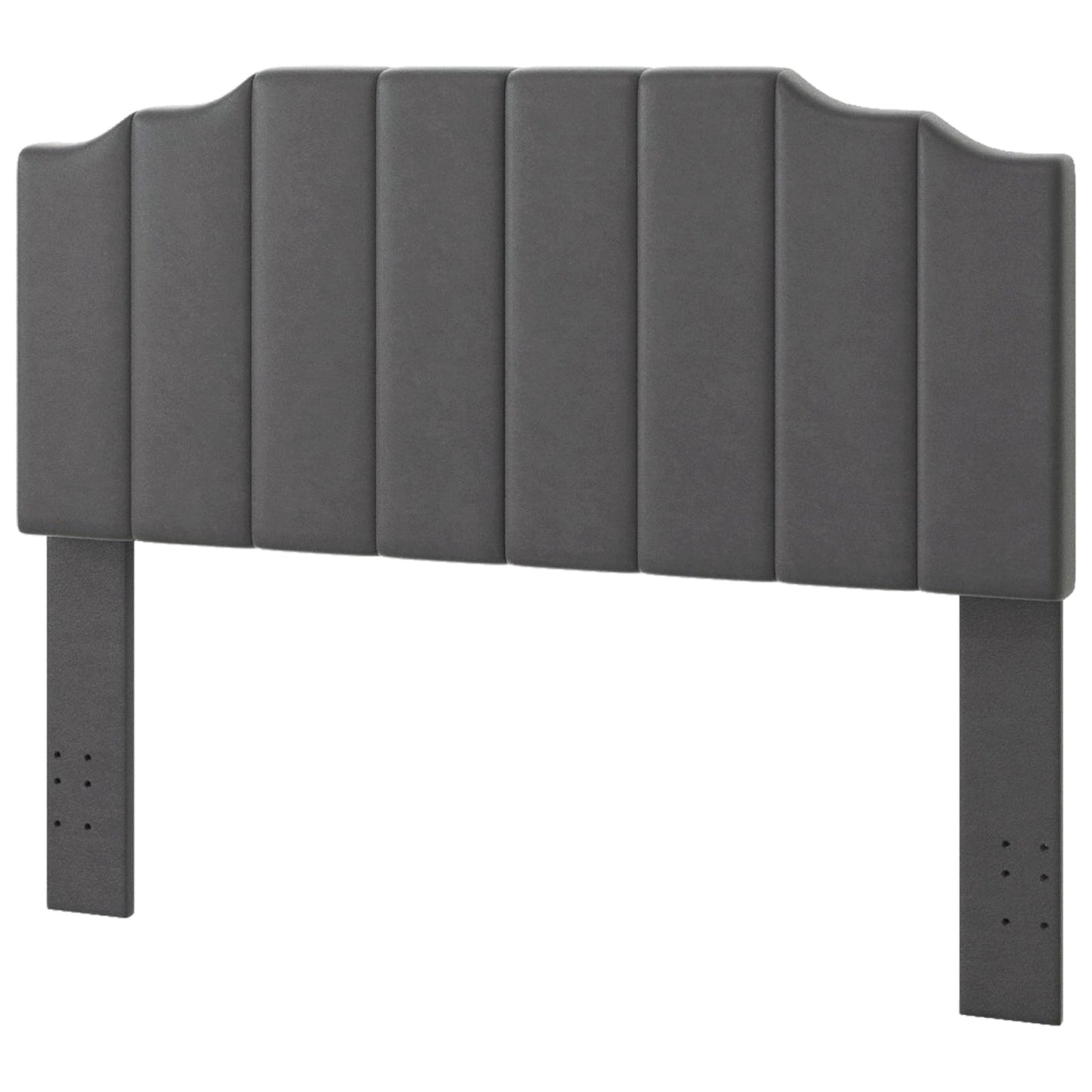 Velvet Wall Mounted Queen Headboard – Black