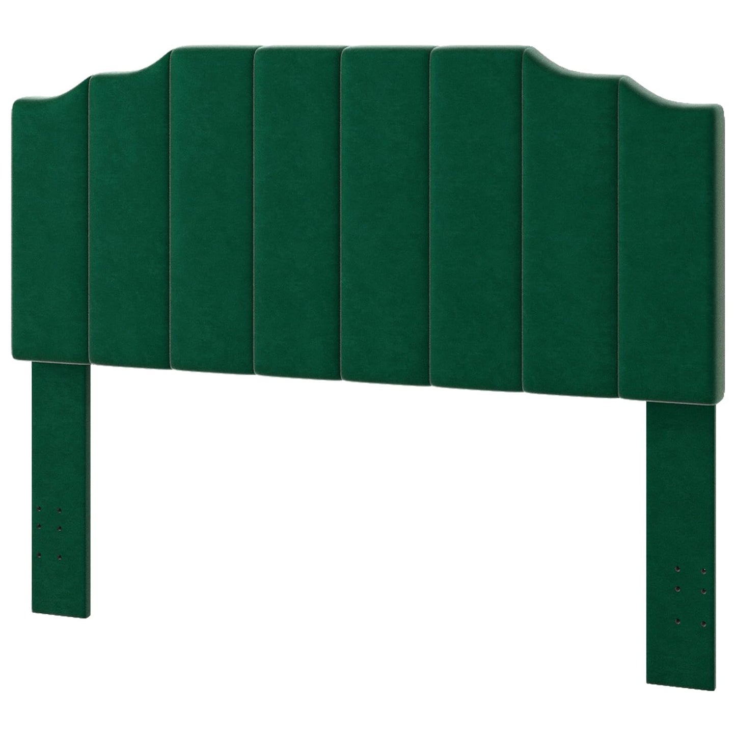 Velvet Wall Mounted Queen Headboard – Black