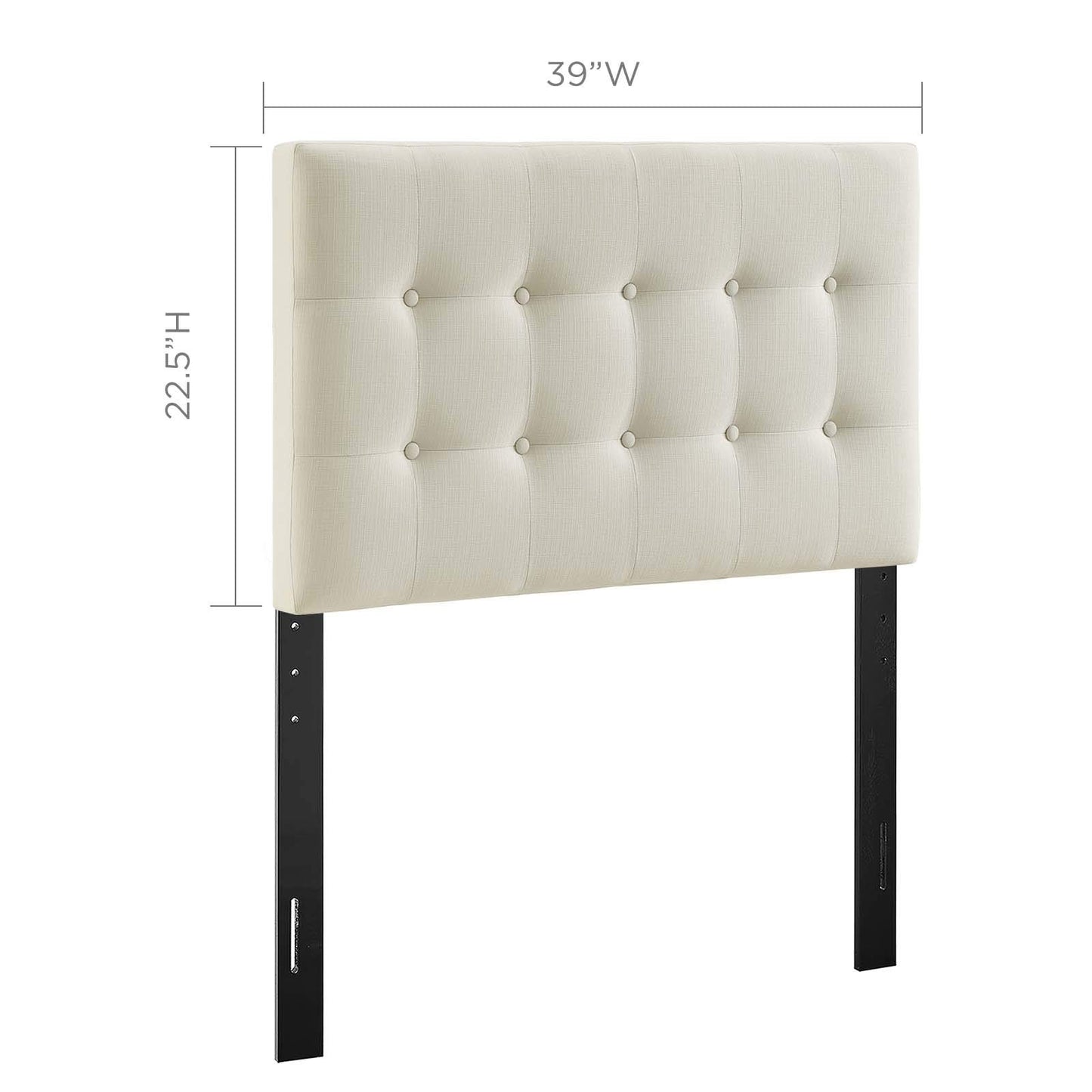 Modway Emily Tufted Button Linen Fabric Upholstered
