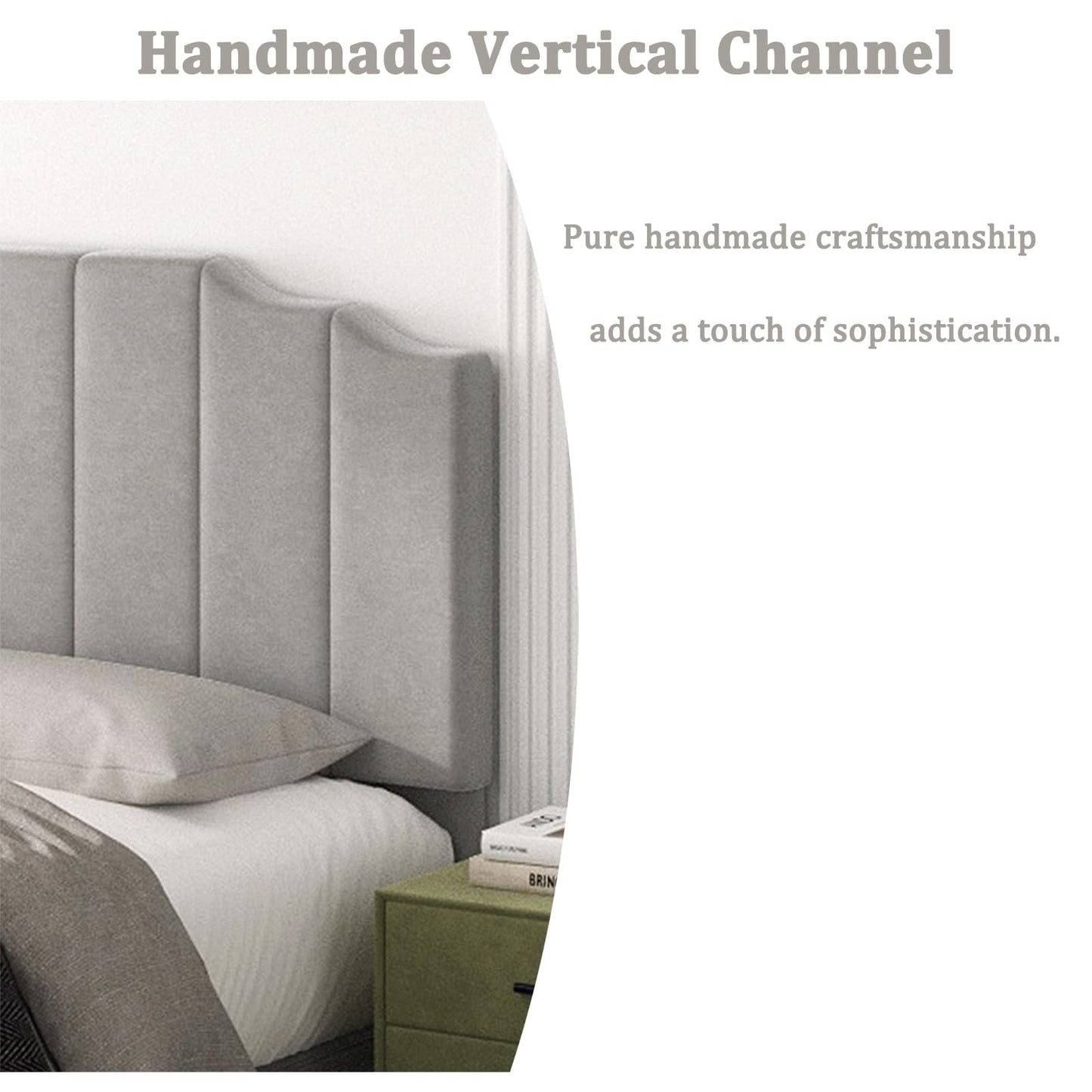 Velvet Wall Mounted Queen Headboard – Black