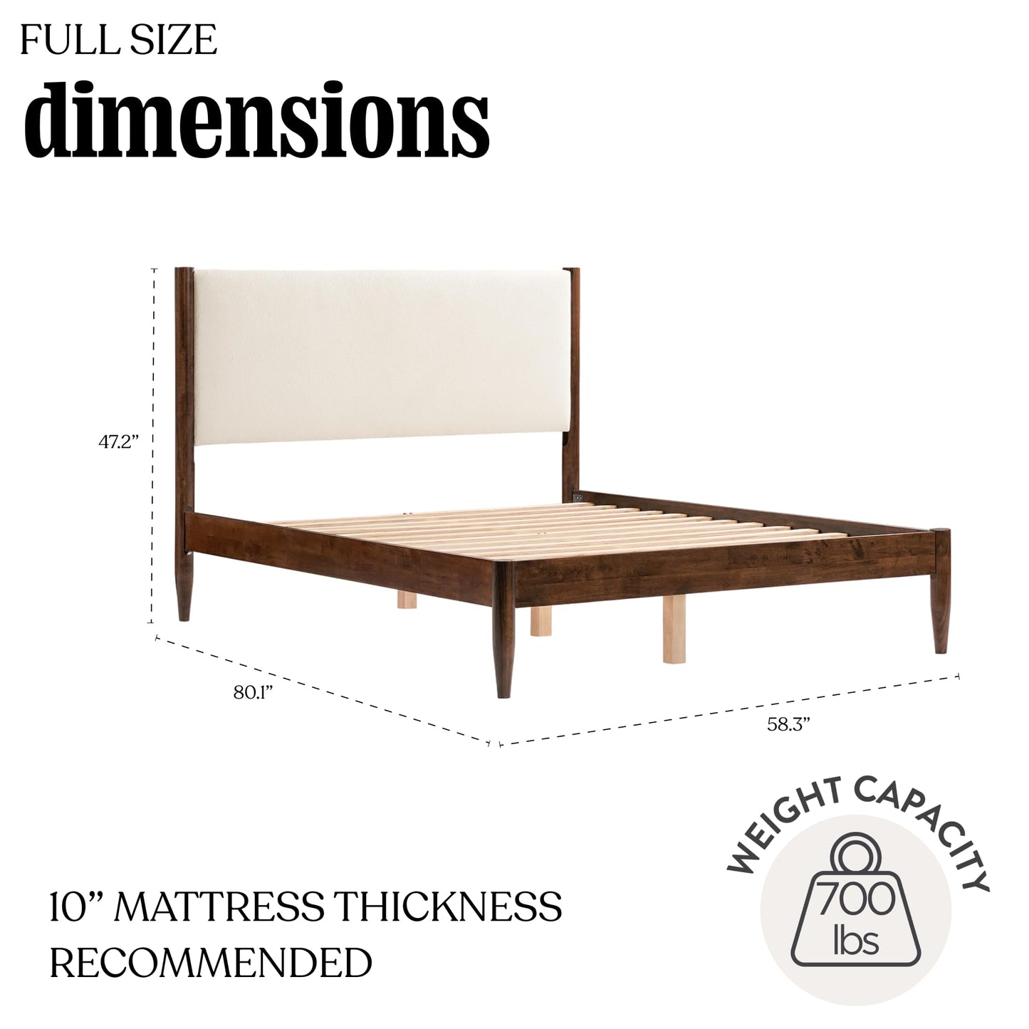 DG Casa Reign Mid-Century Queen Platform Bed