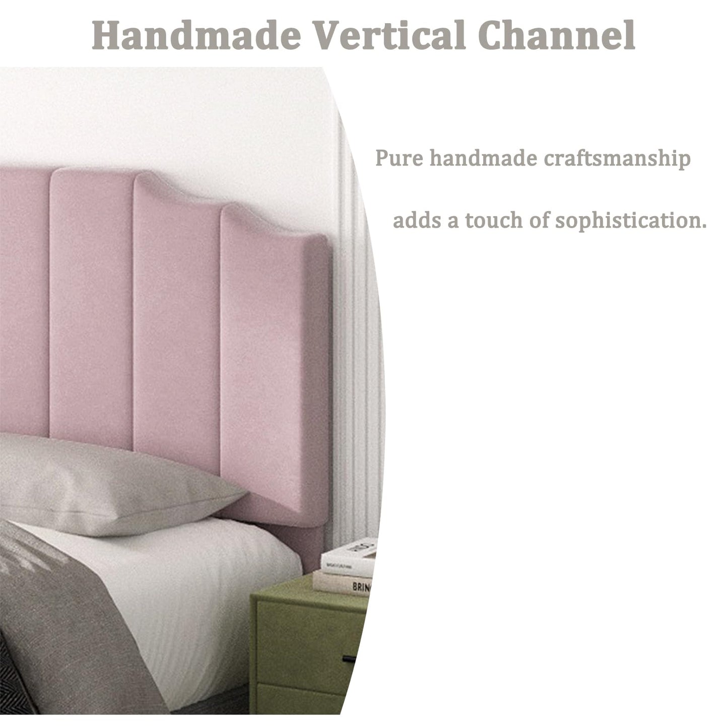 Velvet Wall Mounted Queen Headboard – Black