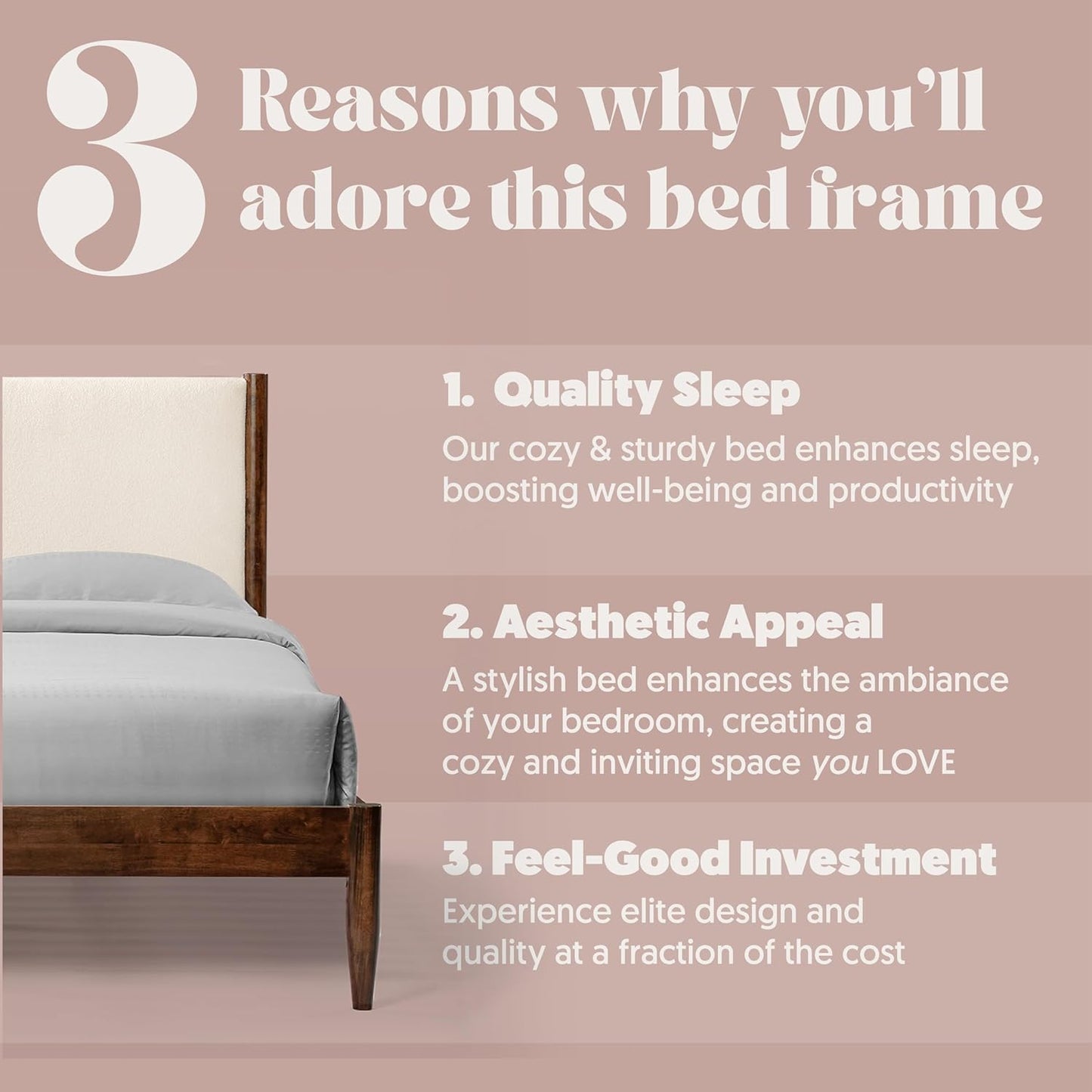 DG Casa Reign Mid-Century Queen Platform Bed