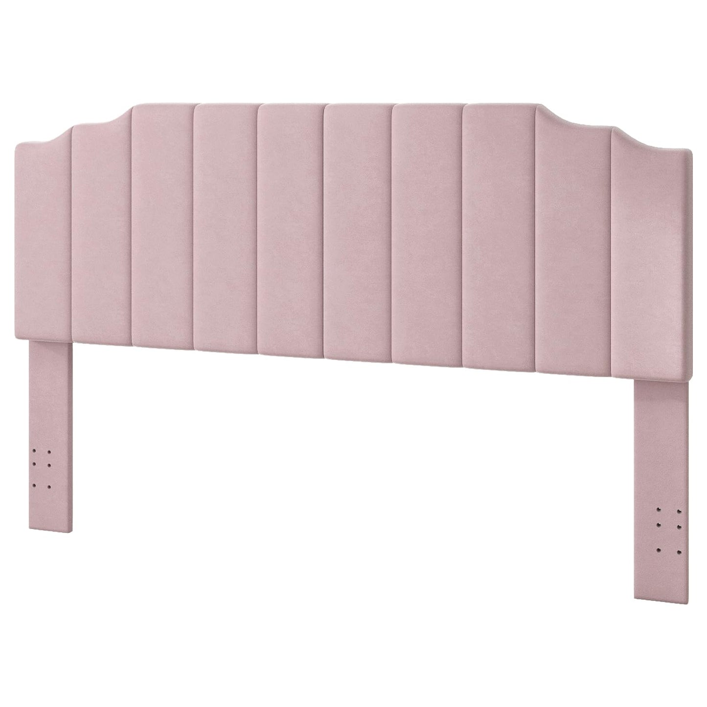 Velvet Wall Mounted Queen Headboard – Black