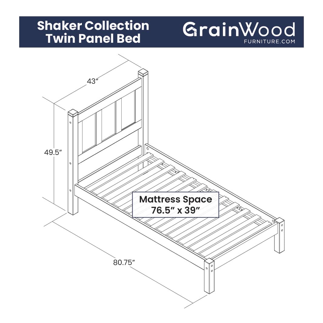 Grain Wood Shaker Queen Bed (Cherry)