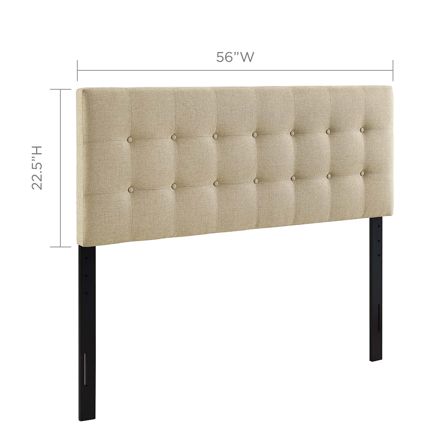 Modway Emily Tufted Button Linen Fabric Upholstered