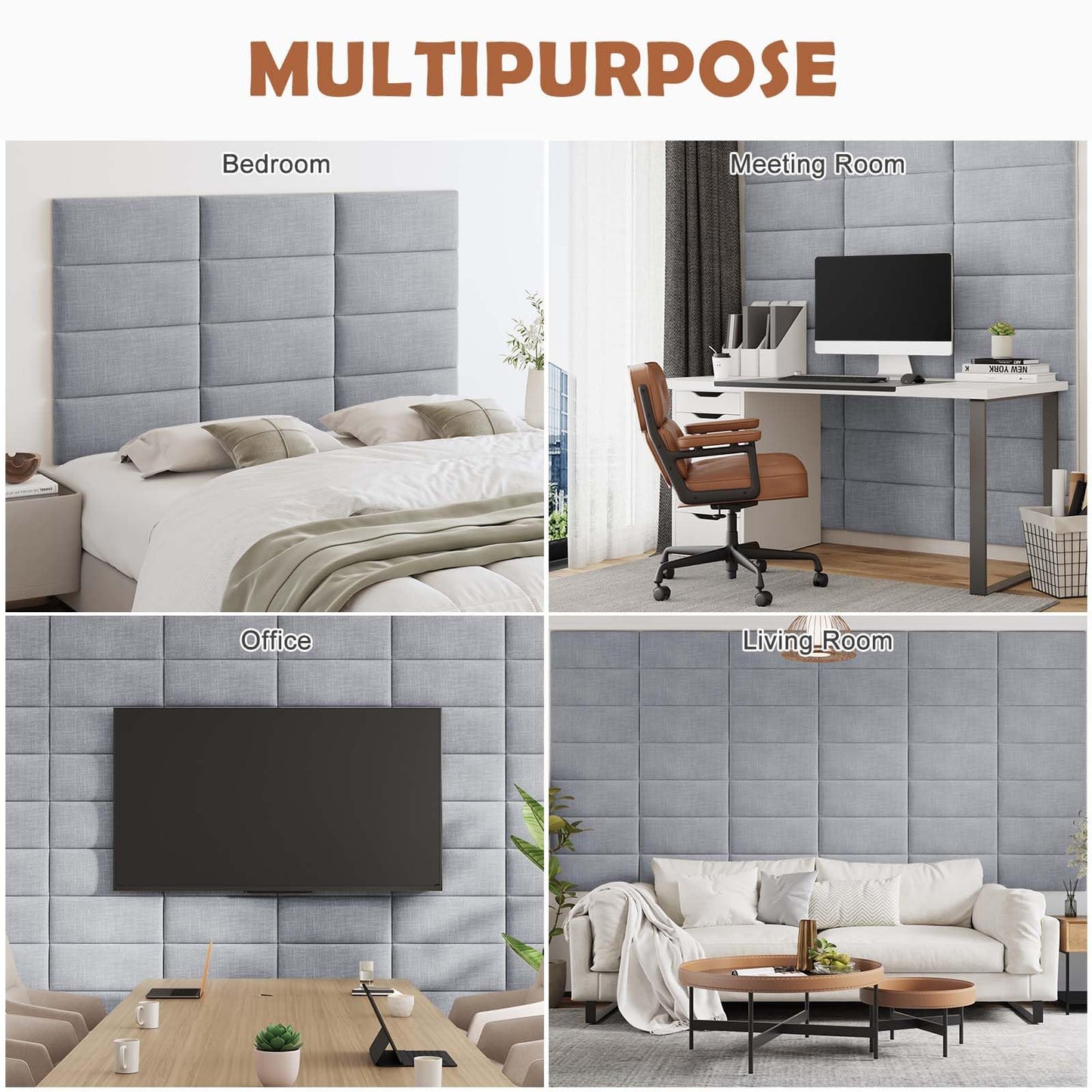IFNOW Upholstered Wall Mounted Headboard –
