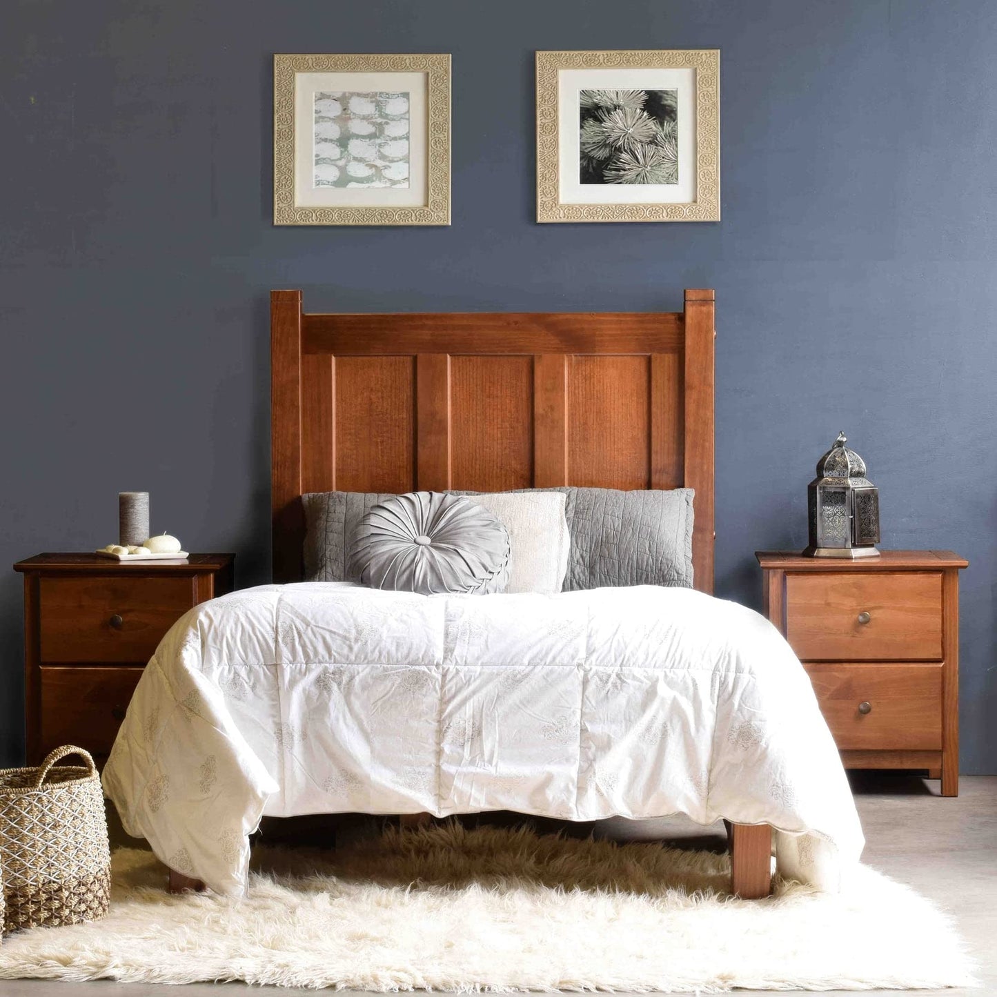 Grain Wood Shaker Queen Bed (Cherry)
