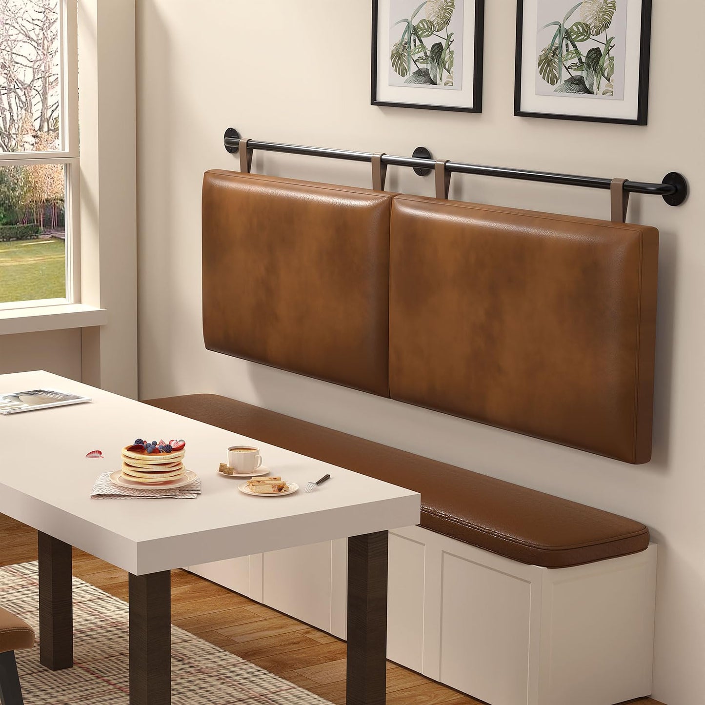 Linen Wall Mounted Queen Headboard – Beige