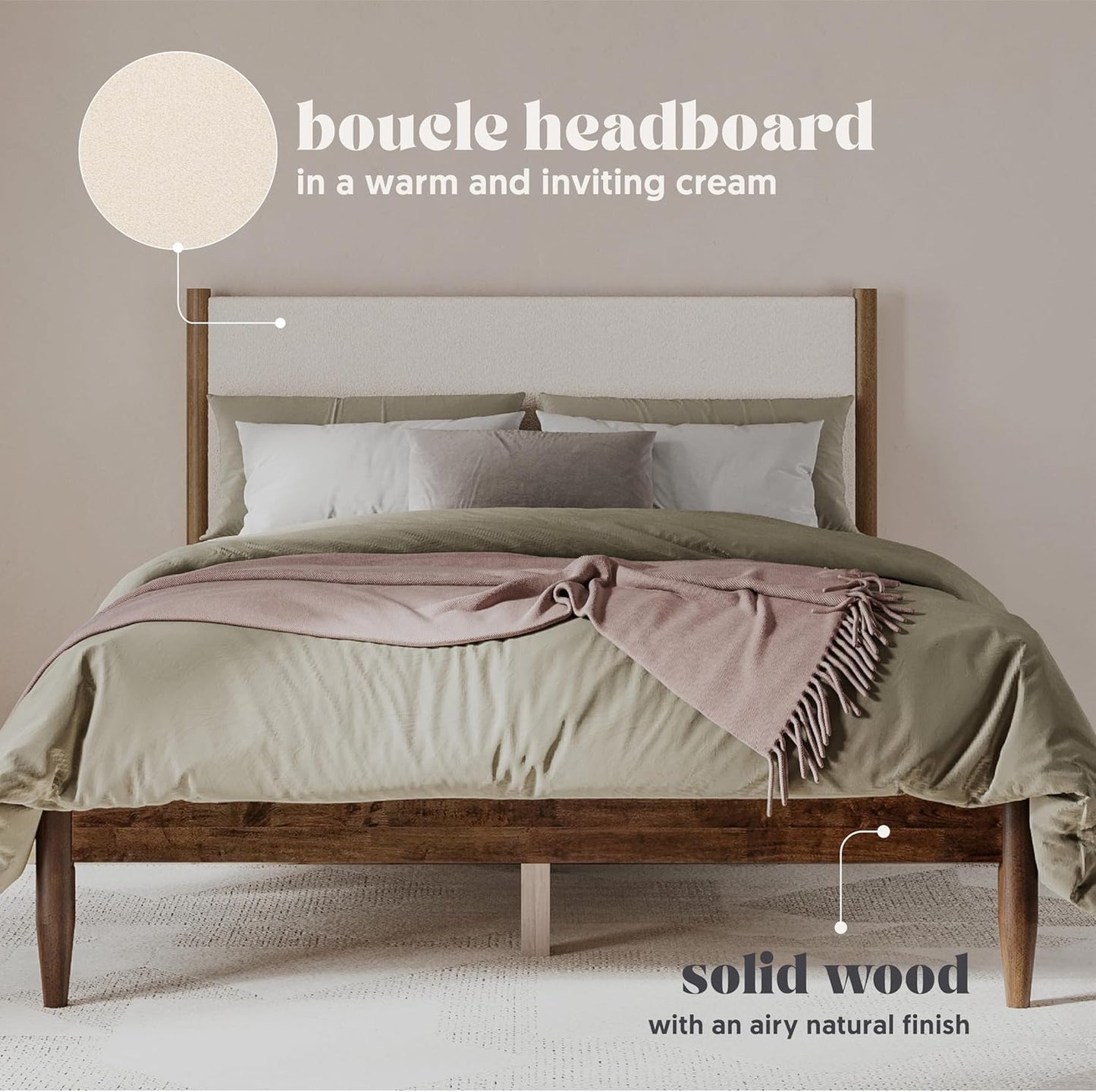 DG Casa Reign Mid-Century Queen Platform Bed