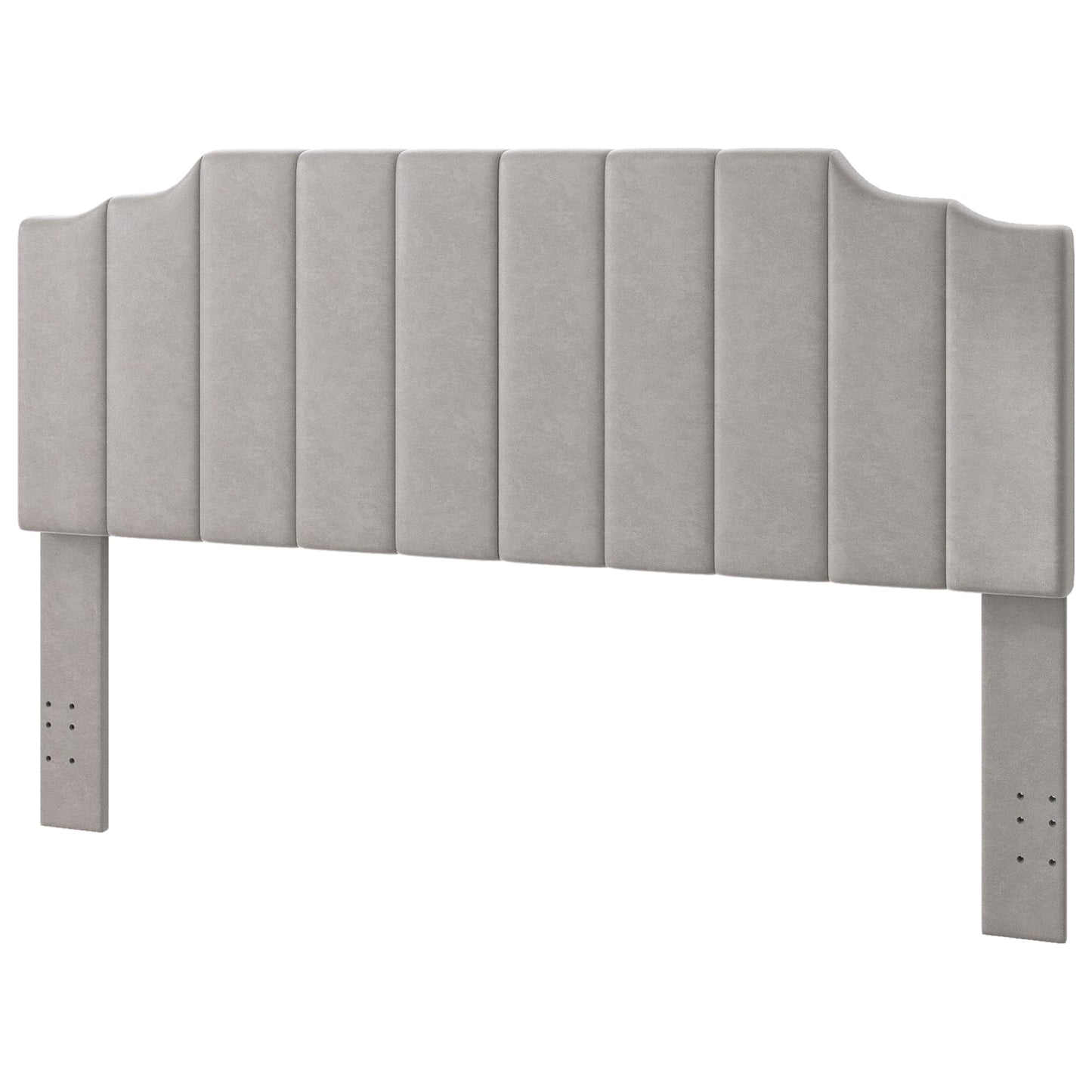 Velvet Wall Mounted Queen Headboard – Black