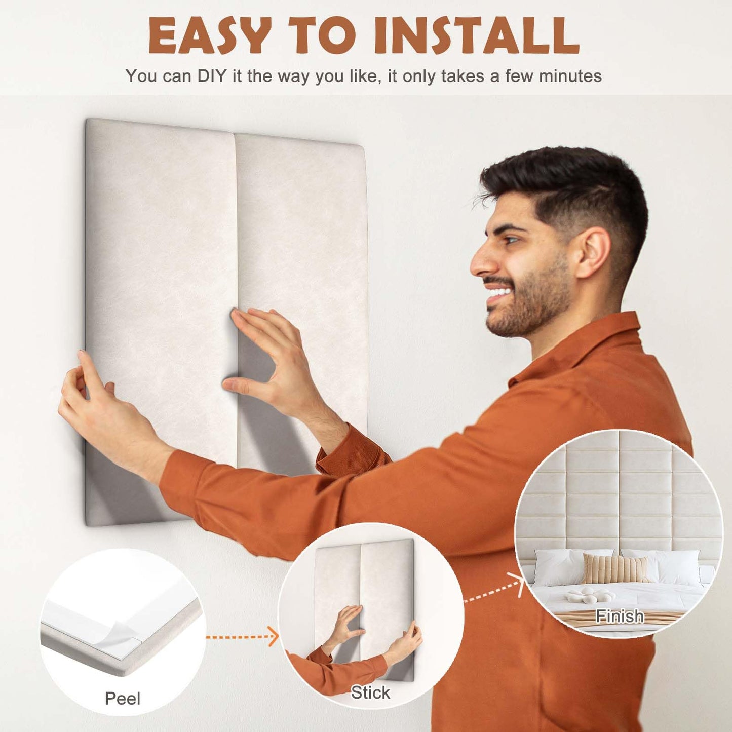 IFNOW Upholstered Wall Mounted Headboard –