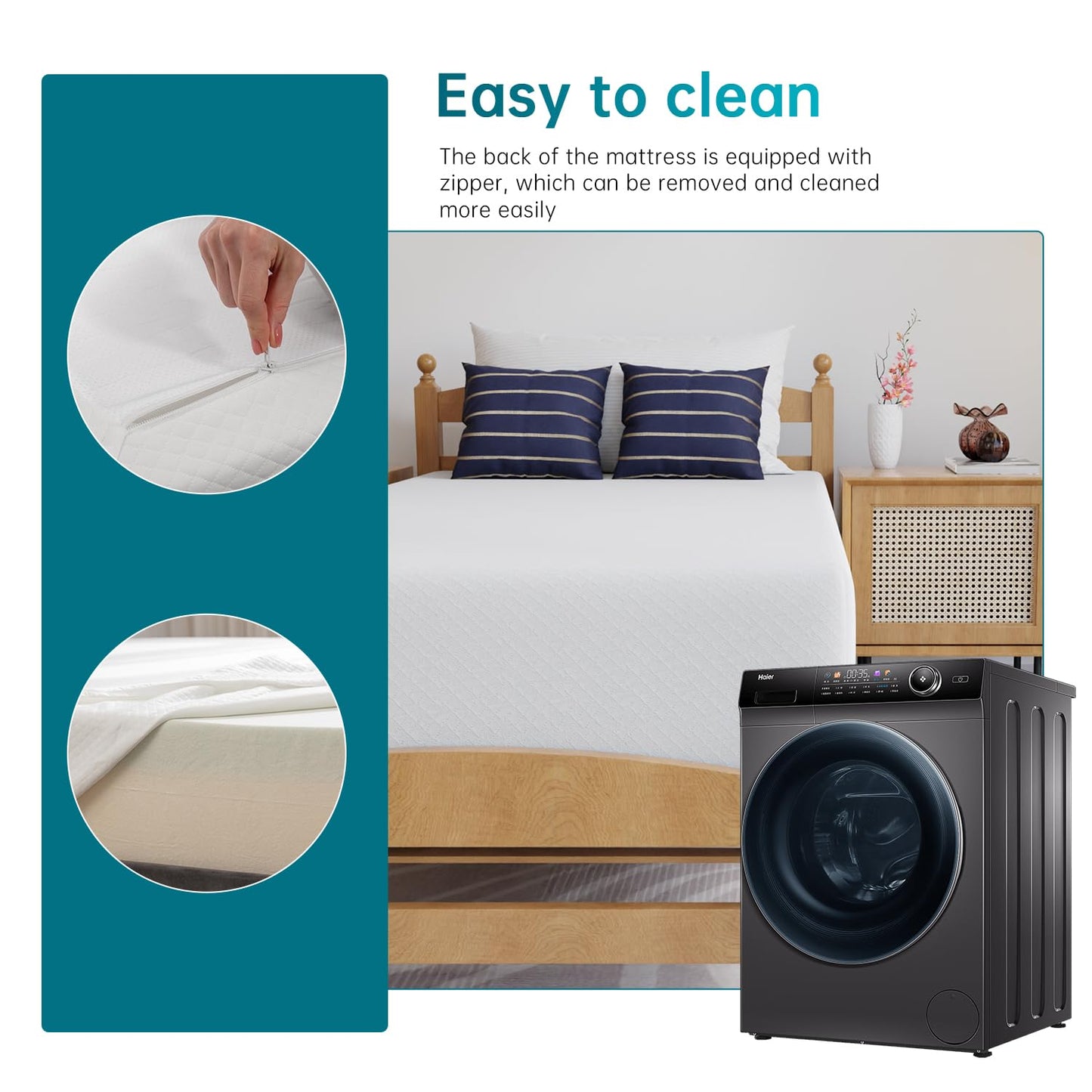 FDW 5" Twin Gel Foam Mattress