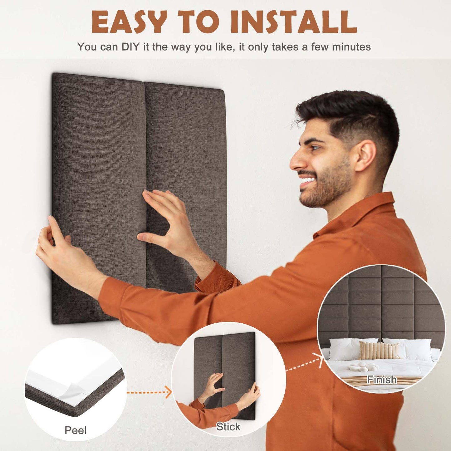 IFNOW Upholstered Wall Mounted Headboard –