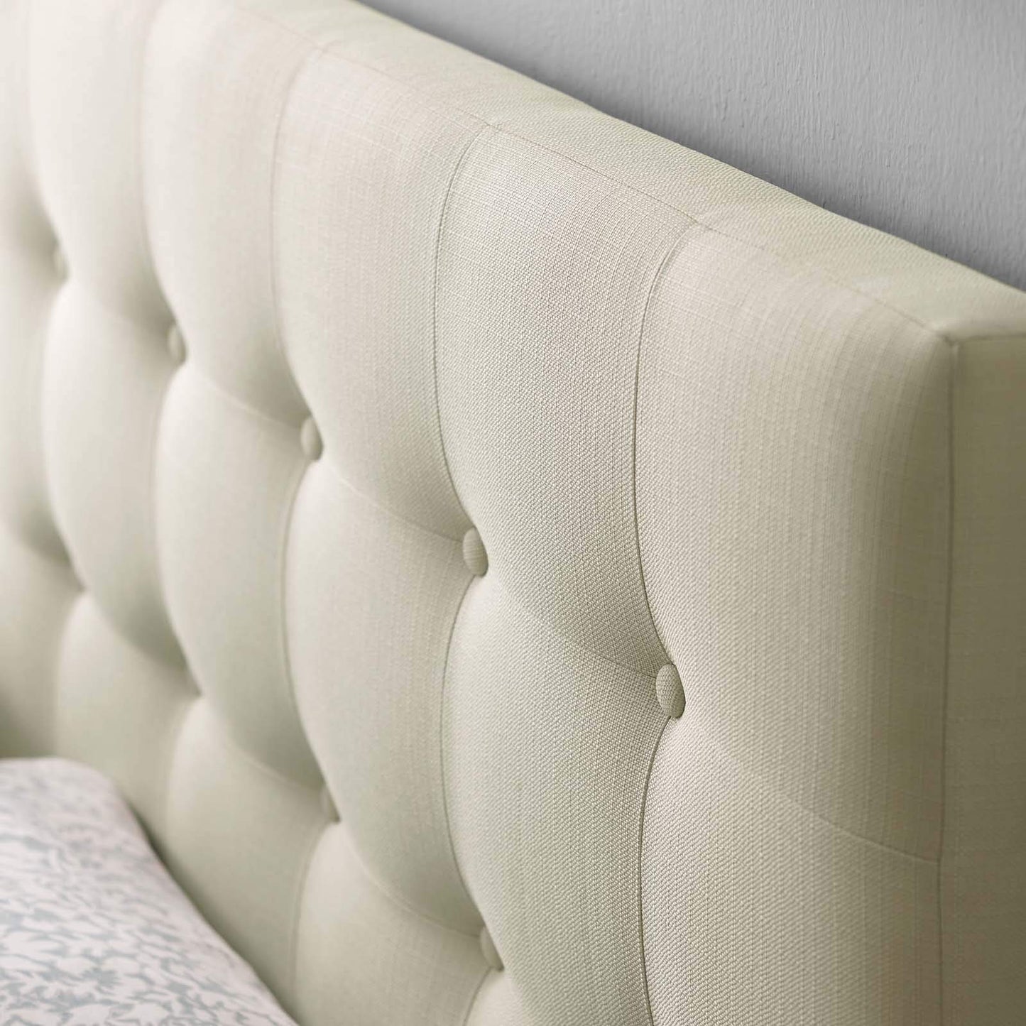 Modway Emily Tufted Button Linen Fabric Upholstered