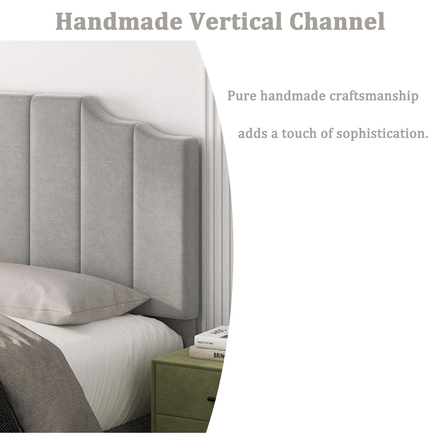 Velvet Wall Mounted Queen Headboard – Black