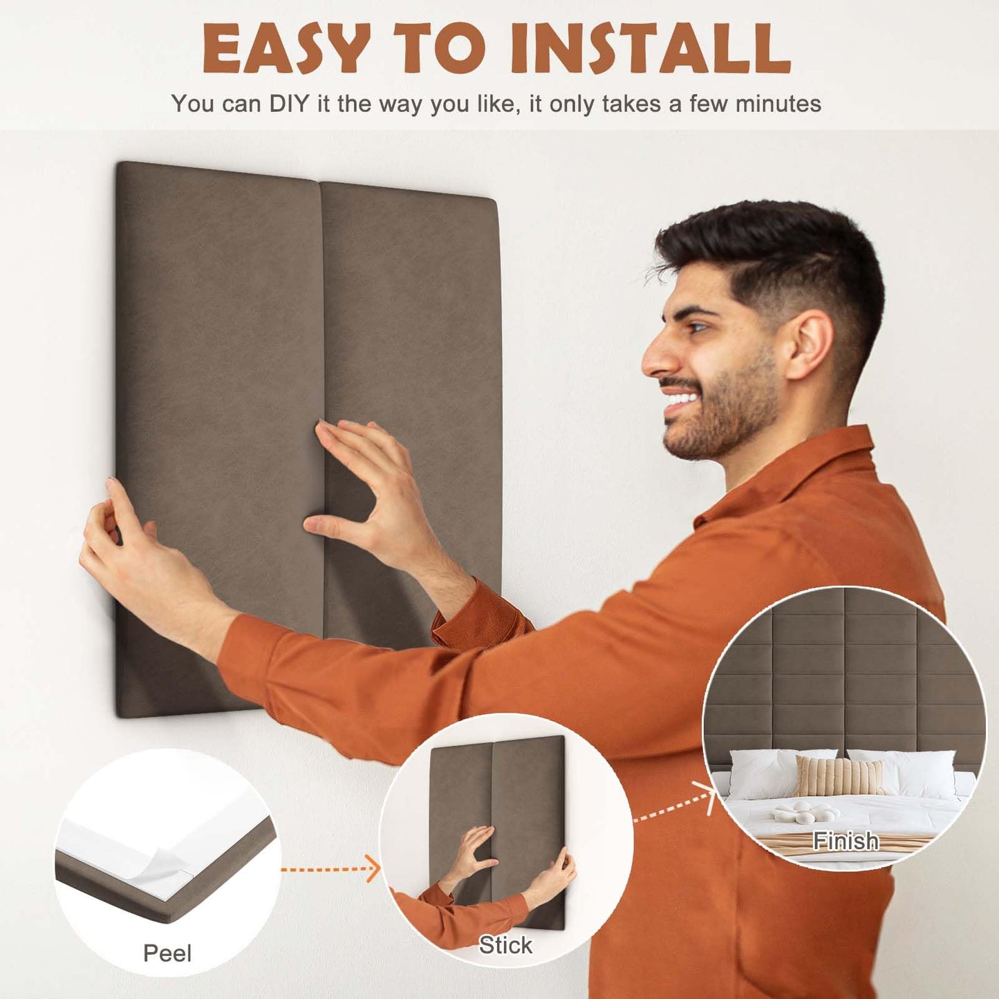 IFNOW Upholstered Wall Mounted Headboard –