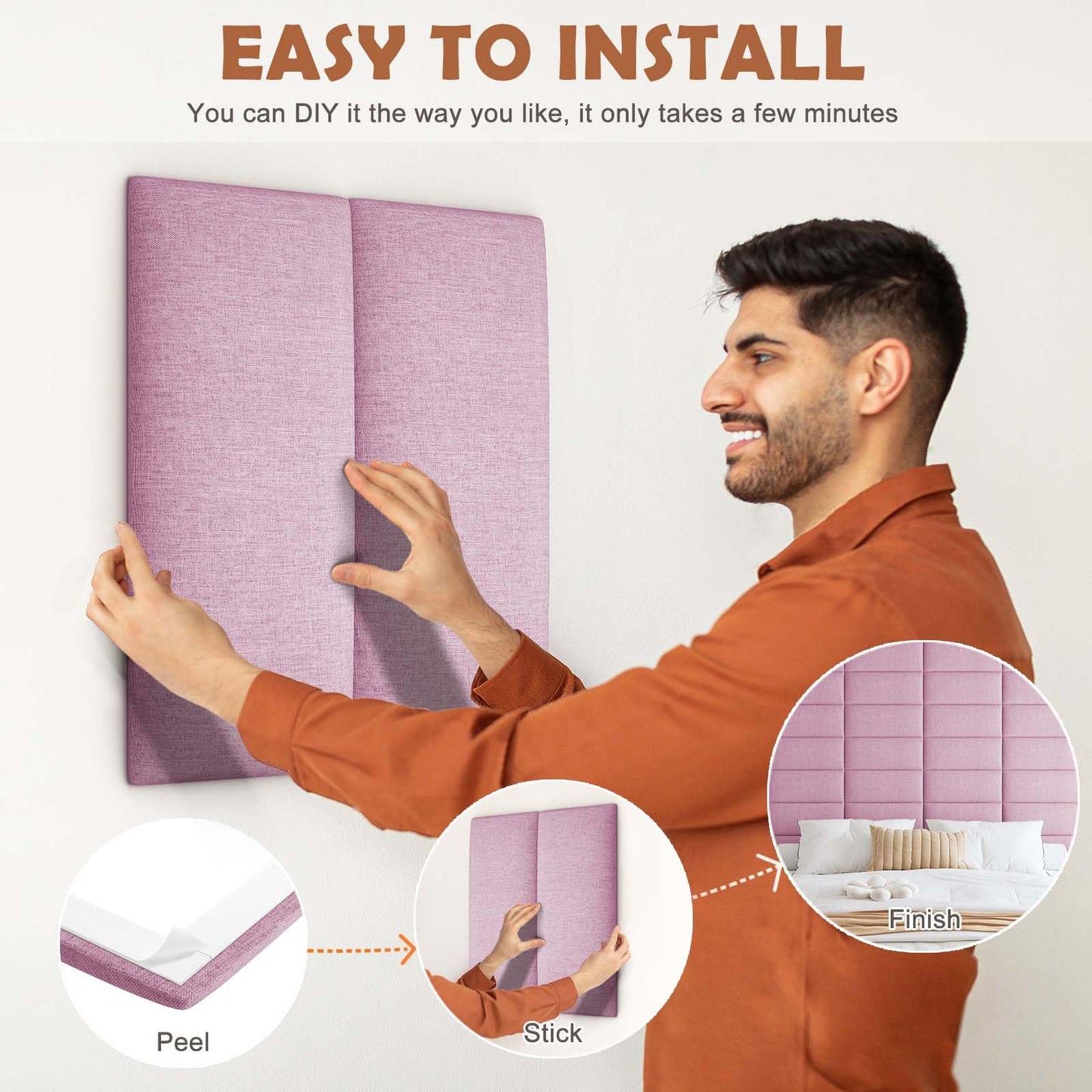 IFNOW Upholstered Wall Mounted Headboard –