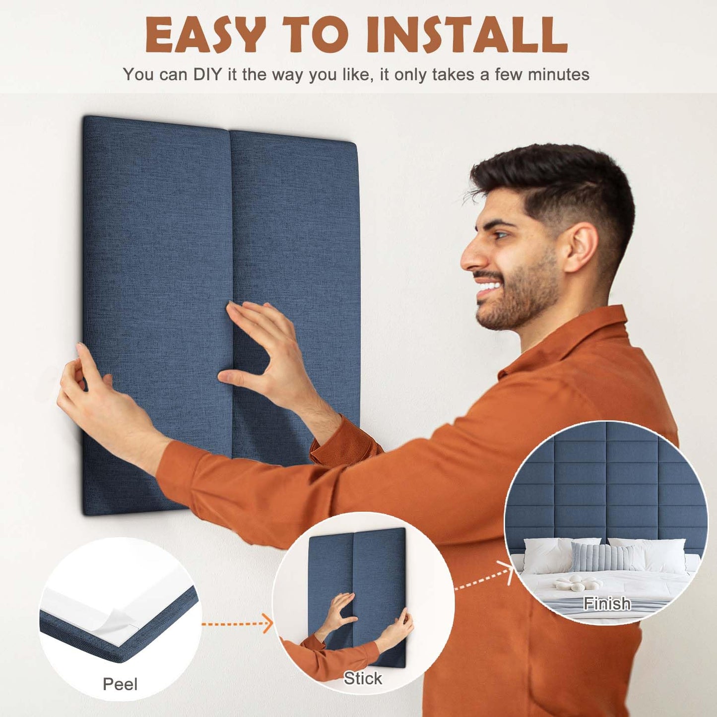 IFNOW Upholstered Wall Mounted Headboard –