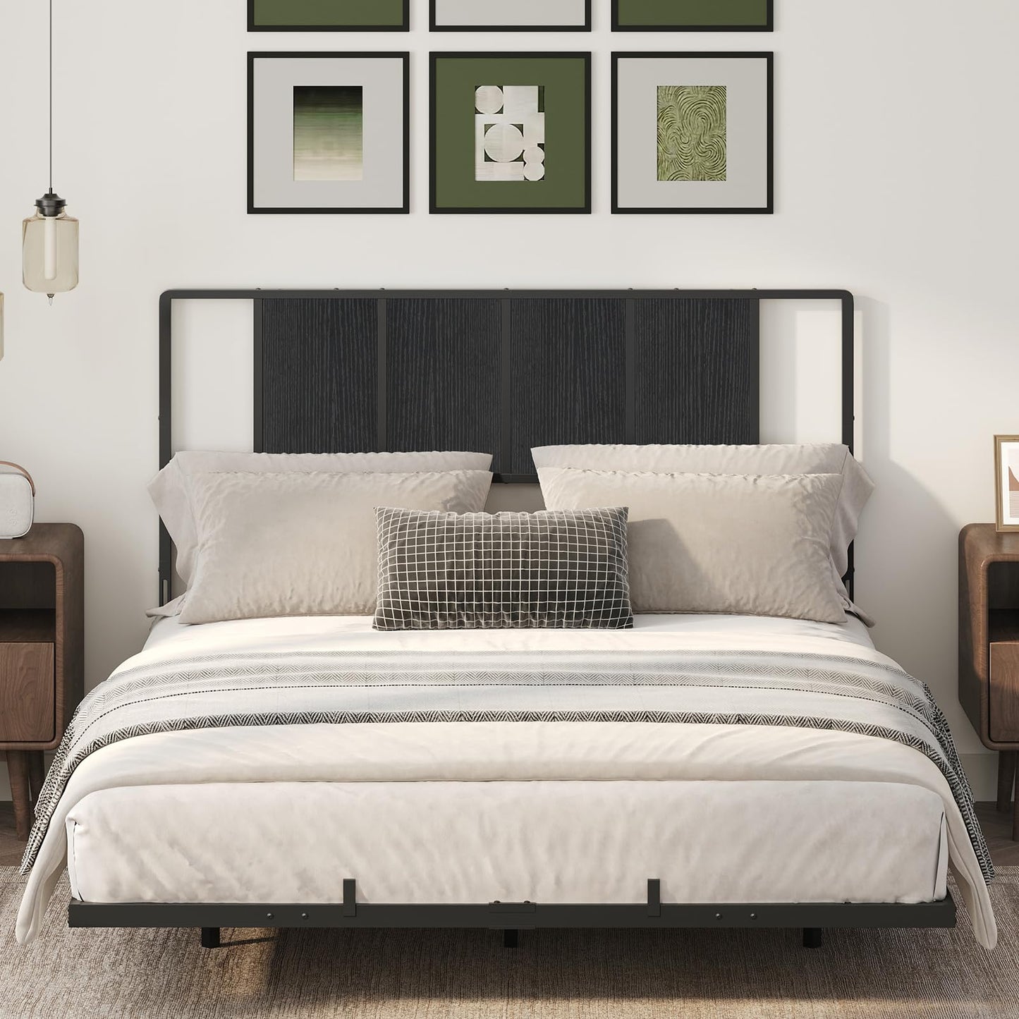 Metal Twin Size Headboard – Black