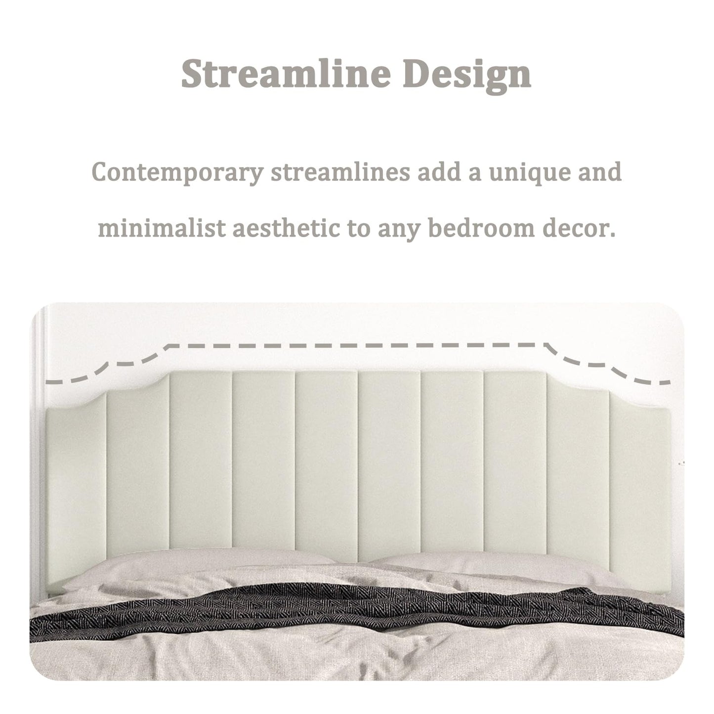 Velvet Wall Mounted Queen Headboard – Black
