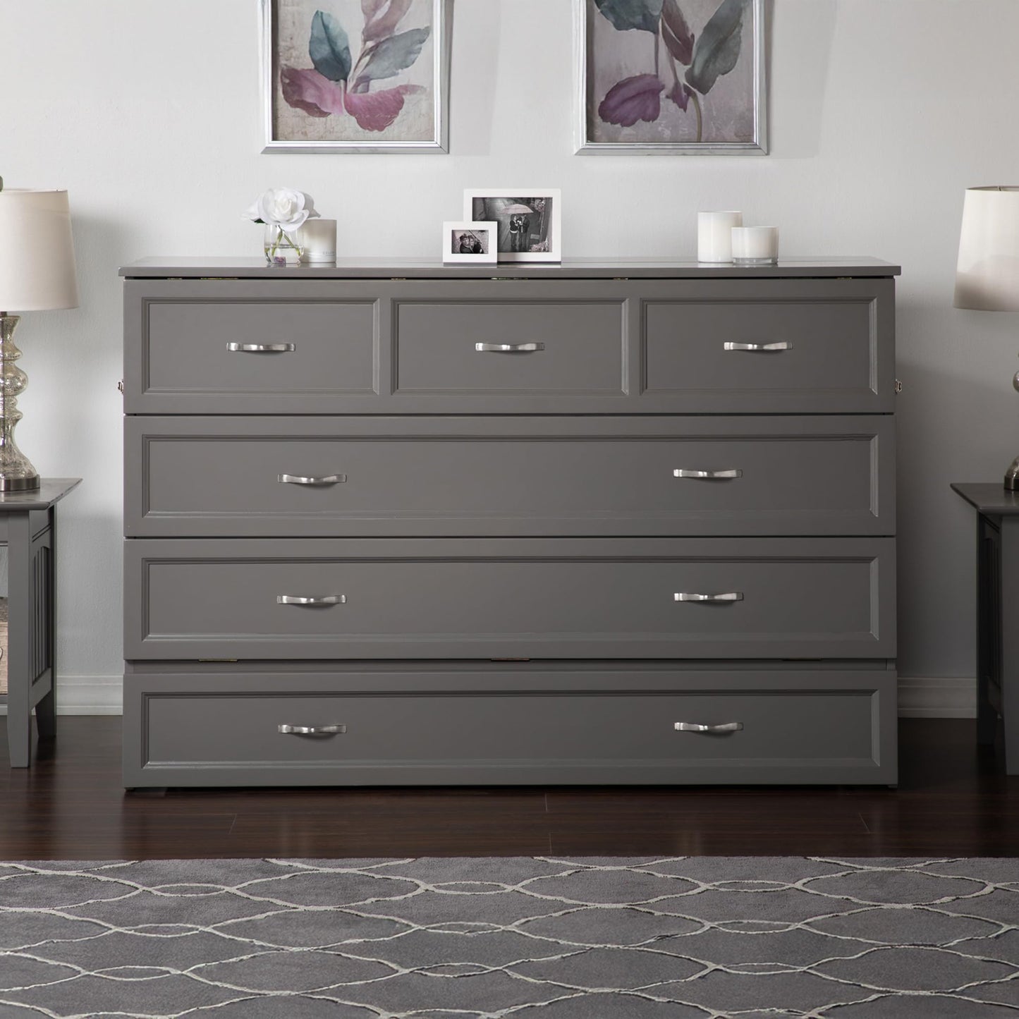 AFI Deerfield Murphy Bed Chest with Charging Station