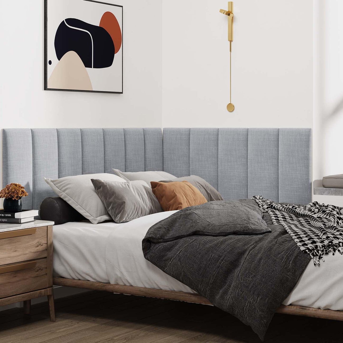 IFNOW Upholstered Wall Mounted Headboard –
