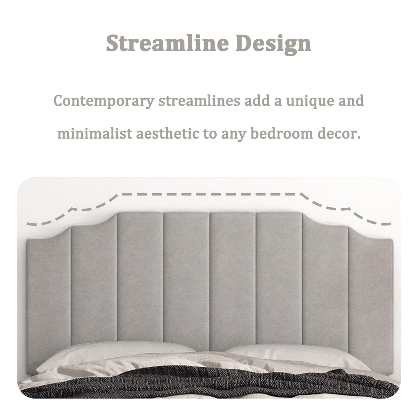 Velvet Wall Mounted Queen Headboard – Black