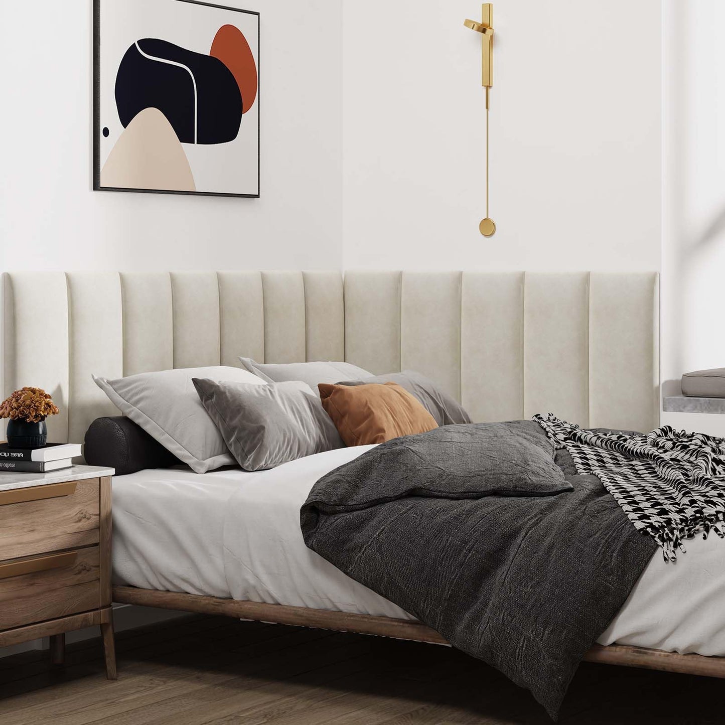 IFNOW Upholstered Wall Mounted Headboard –