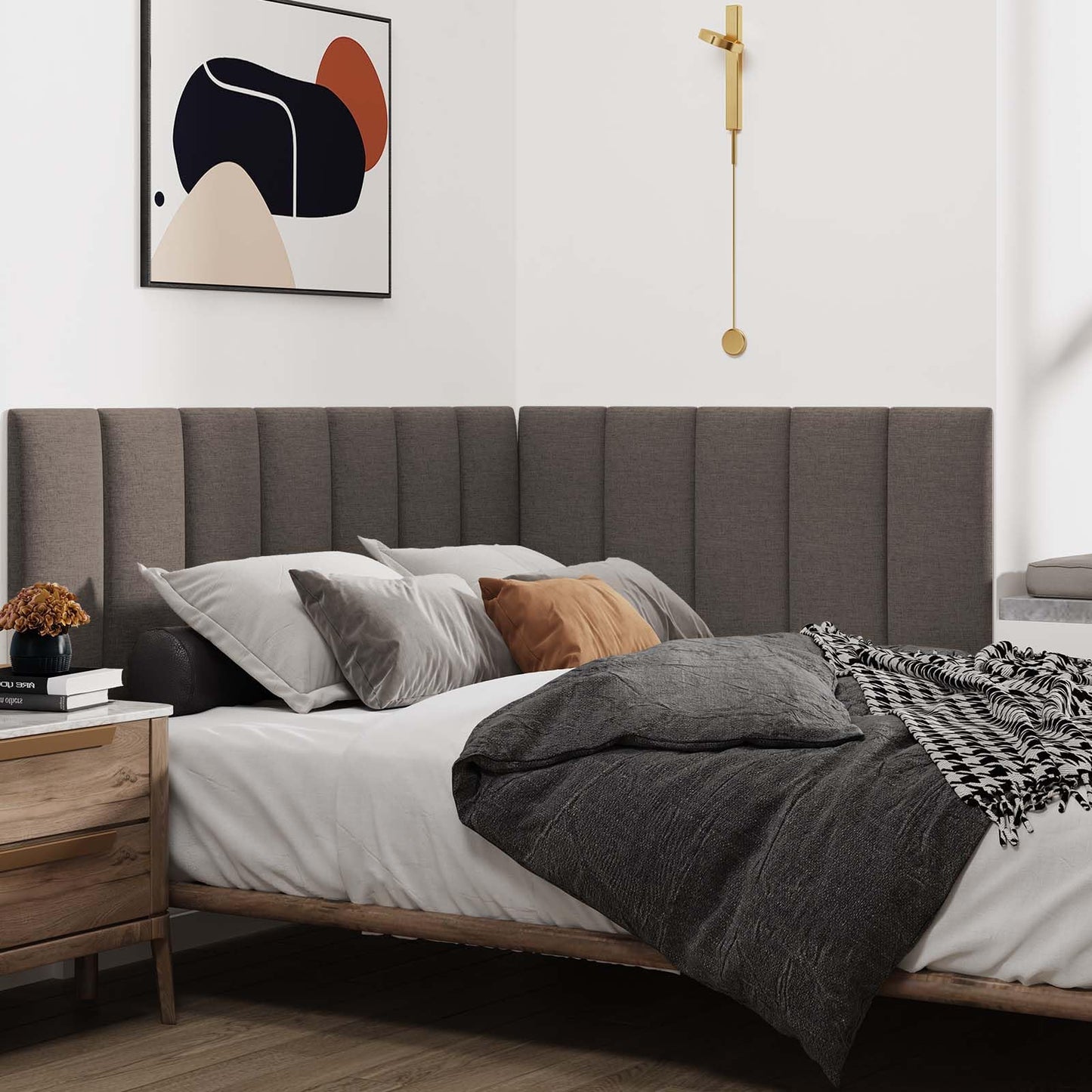IFNOW Upholstered Wall Mounted Headboard –