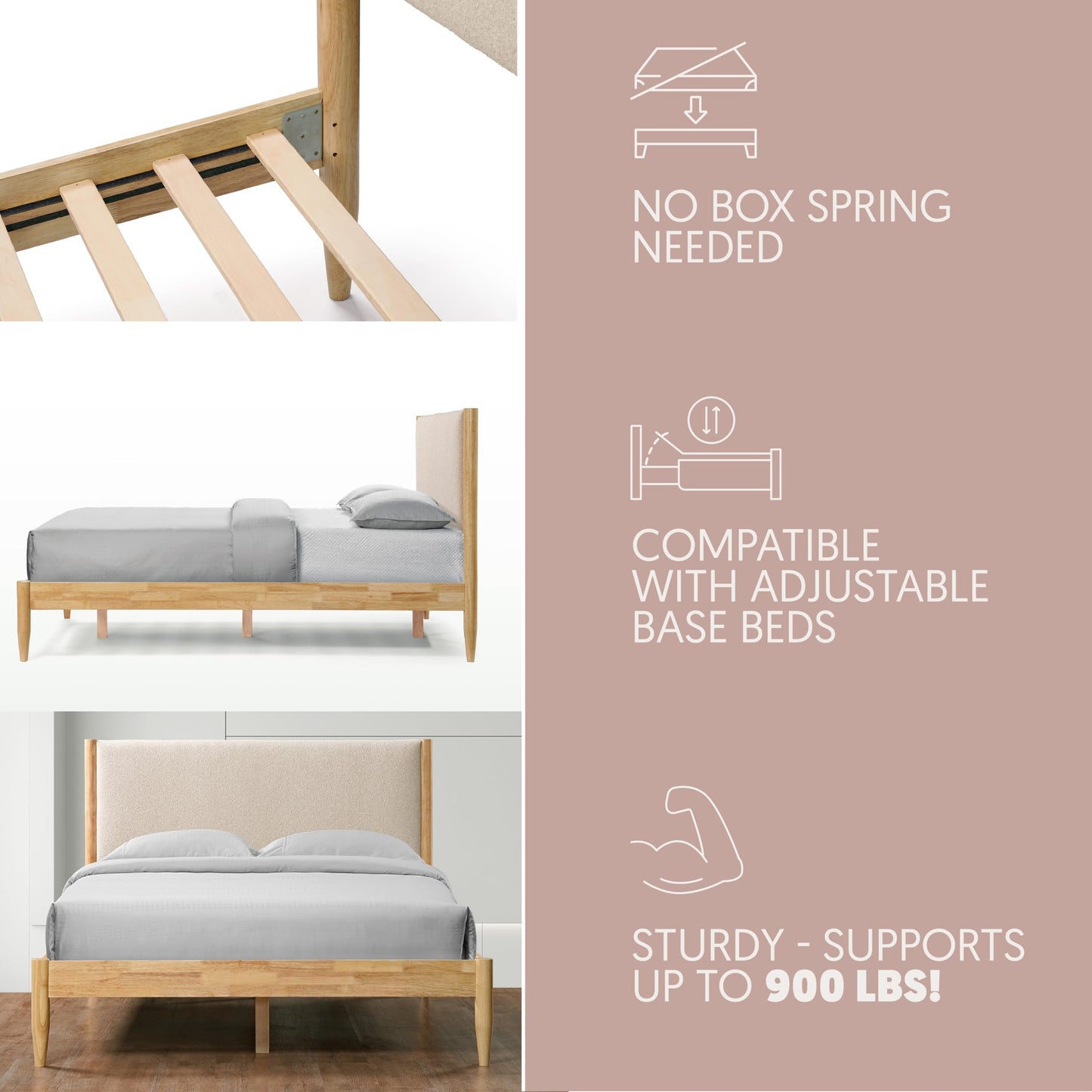DG Casa Reign Mid-Century Queen Platform Bed