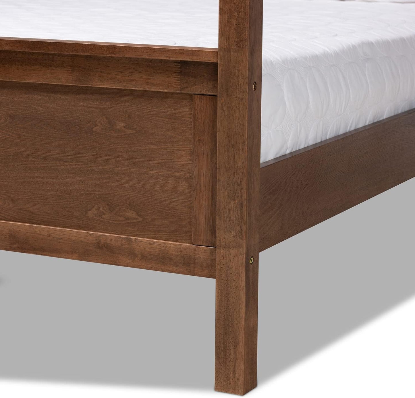 Baxton Studio Veronica King Canopy Bed (Walnut)