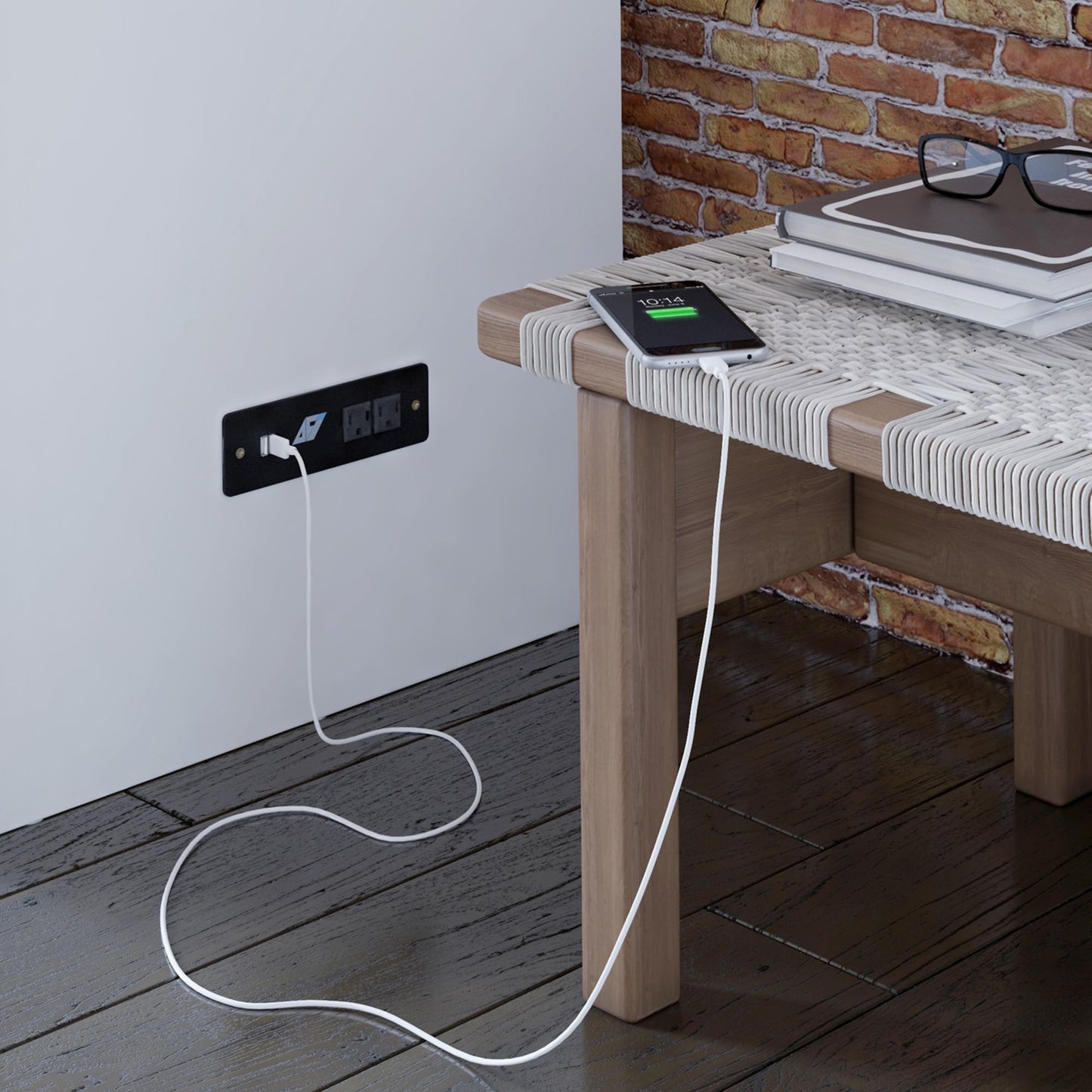 AFI Deerfield Murphy Bed Chest with Charging Station