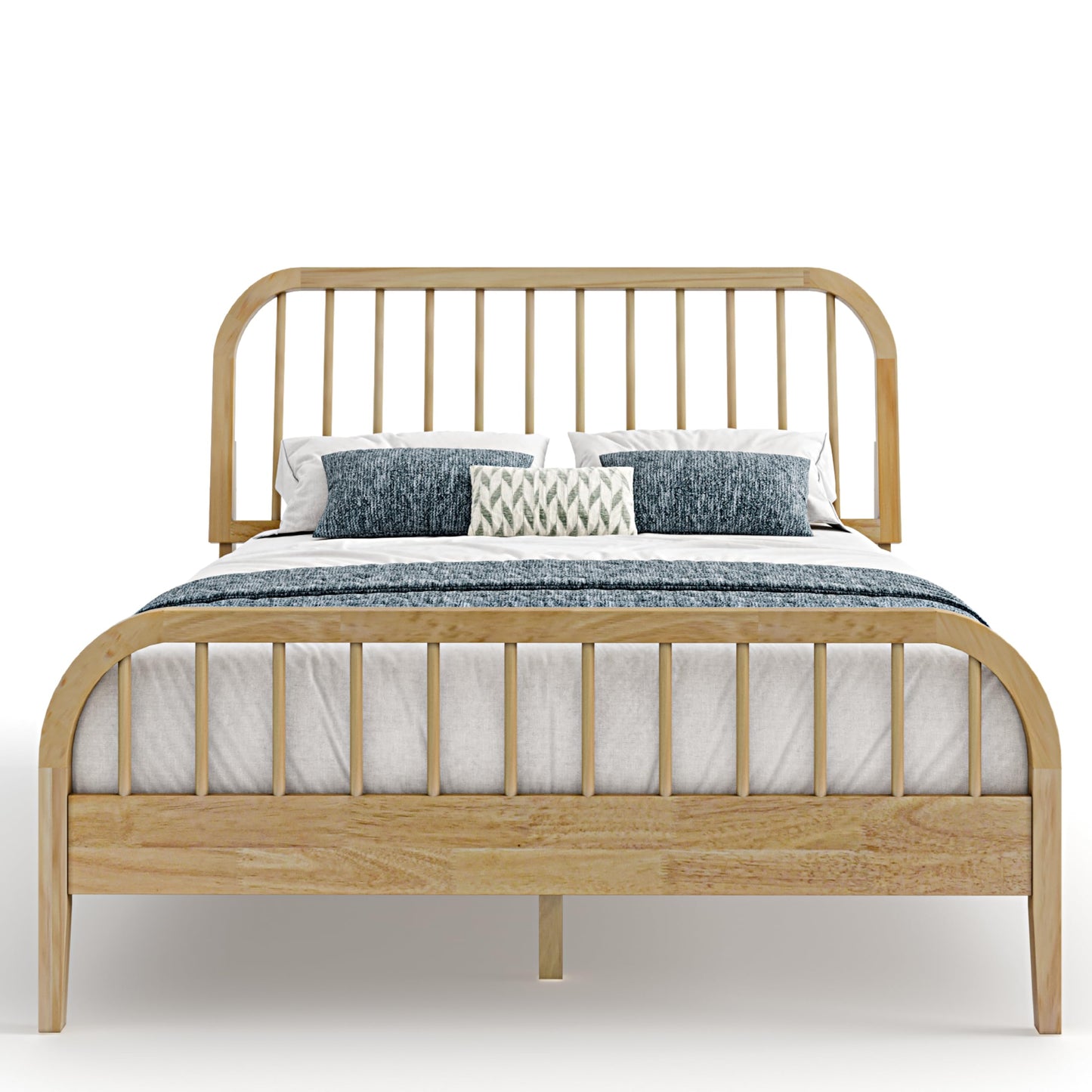 DG Casa Wesley King Wood Platform Bed – Natural Finish