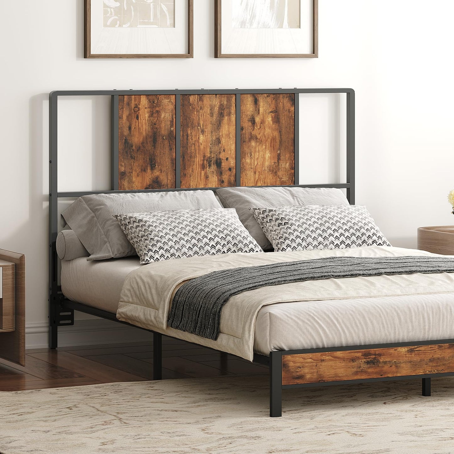 Metal Twin Size Headboard – Black
