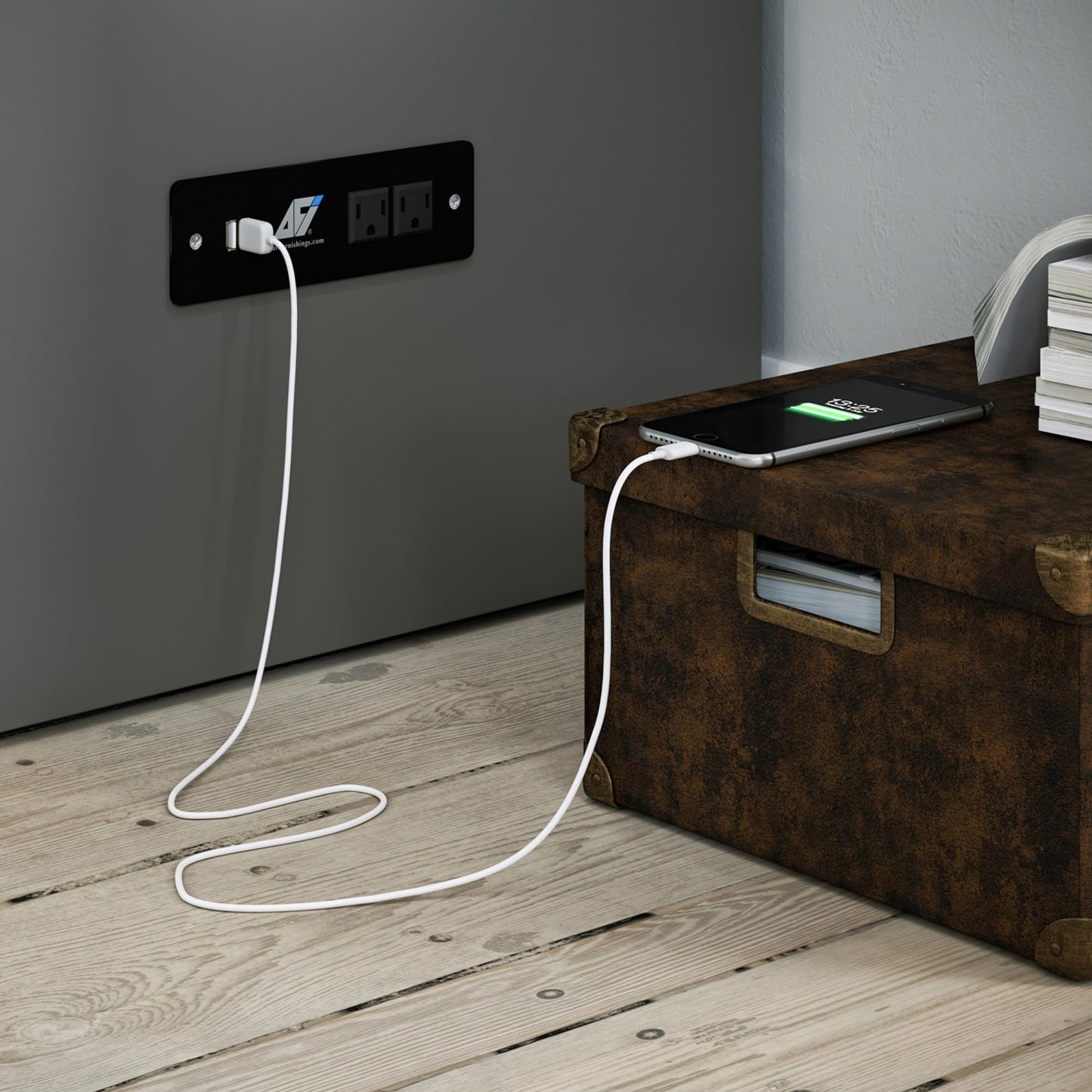 AFI Deerfield Murphy Bed Chest with Charging Station