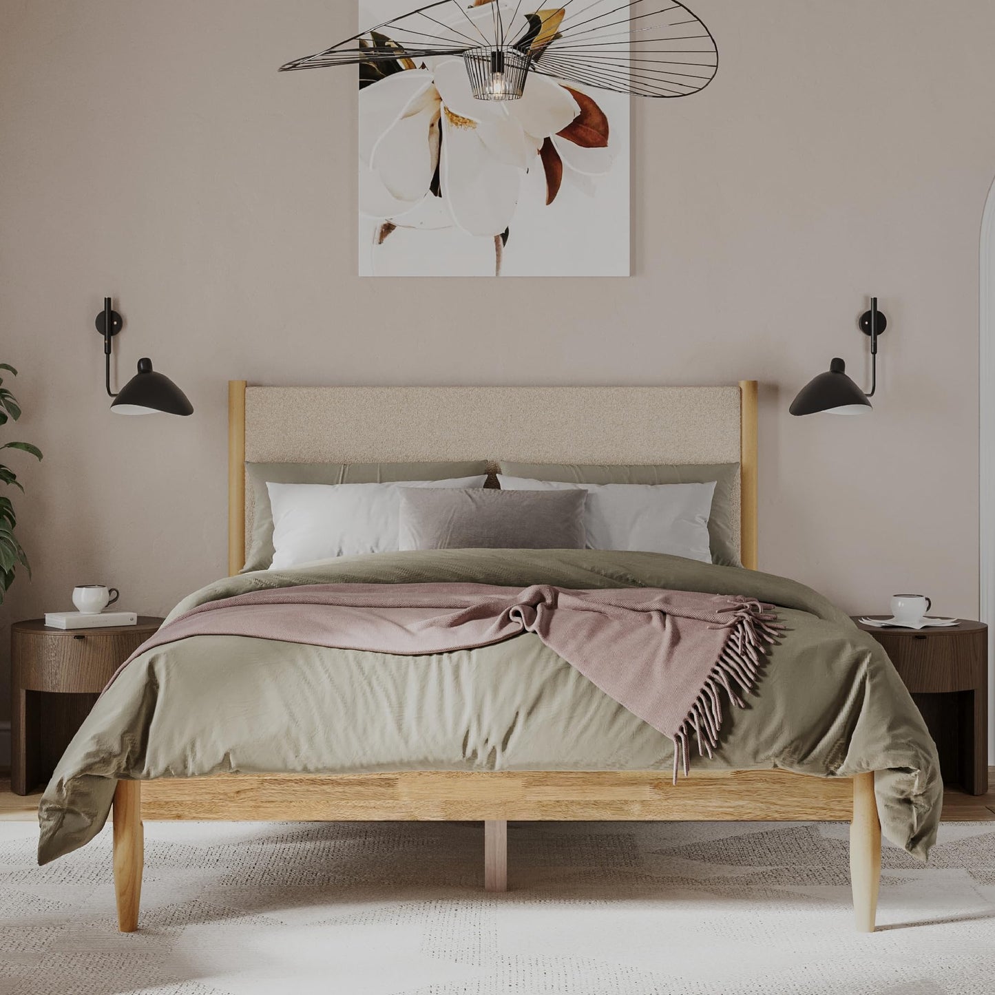 DG Casa Reign Mid-Century Queen Platform Bed
