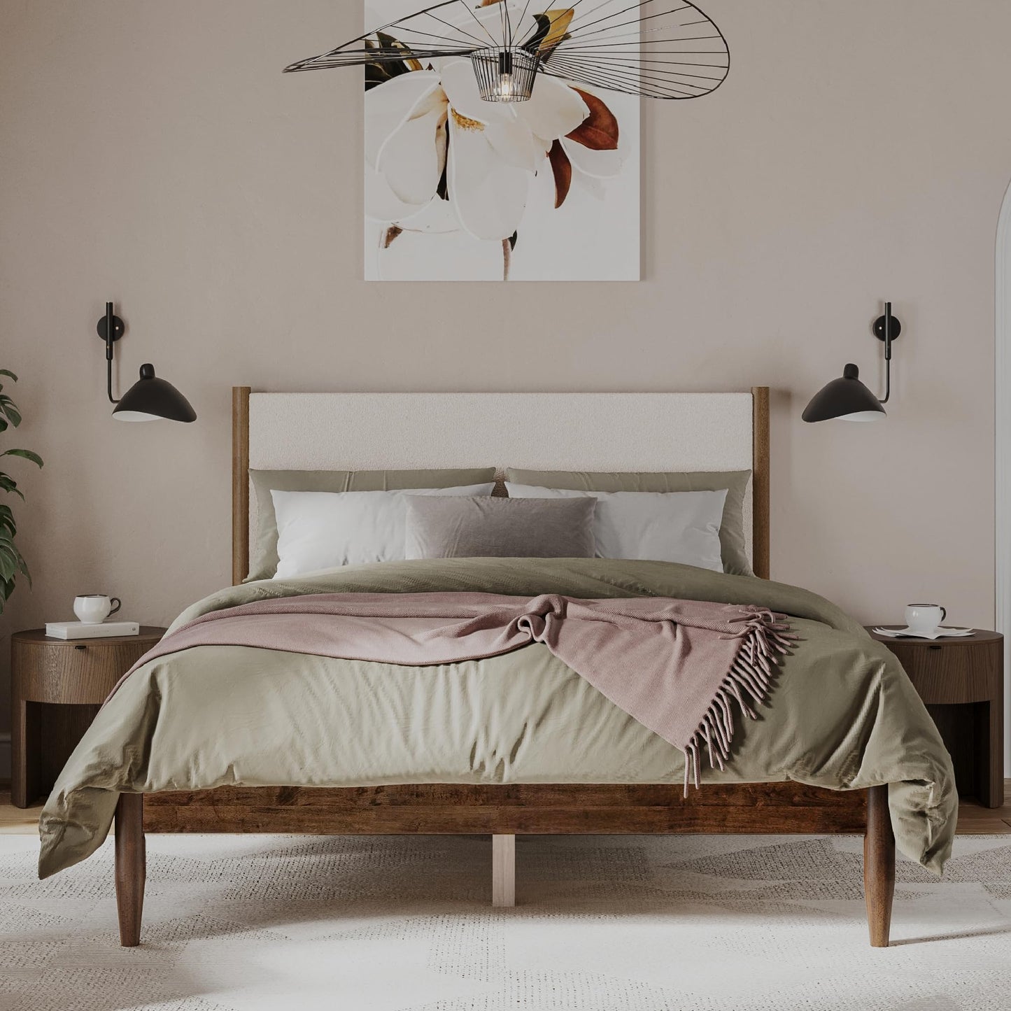 DG Casa Reign Mid-Century Queen Platform Bed