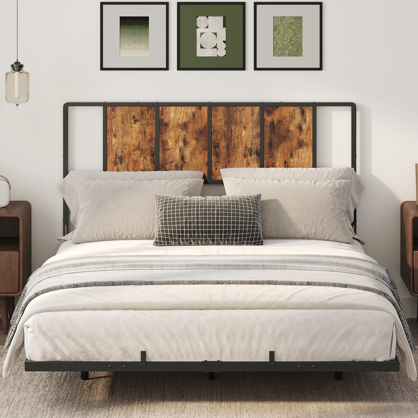 Metal Twin Size Headboard – Black