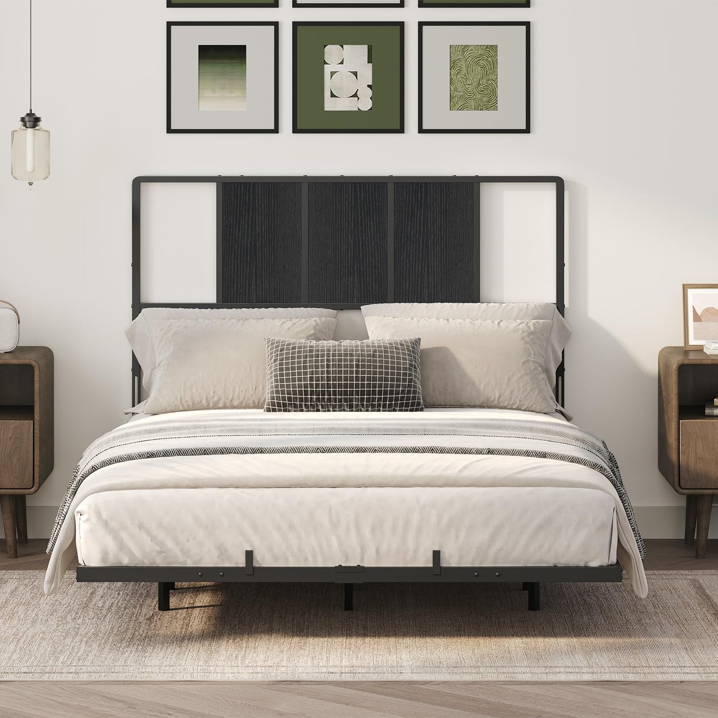 Metal Twin Size Headboard – Black