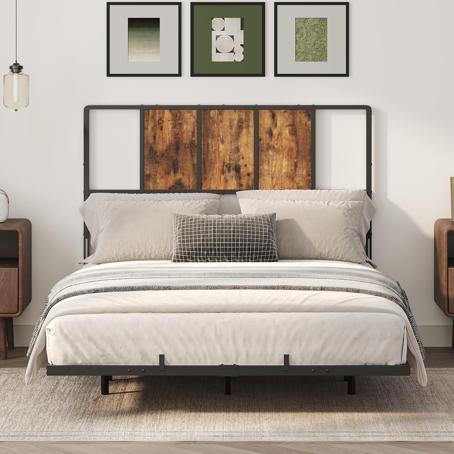 Metal Twin Size Headboard – Black